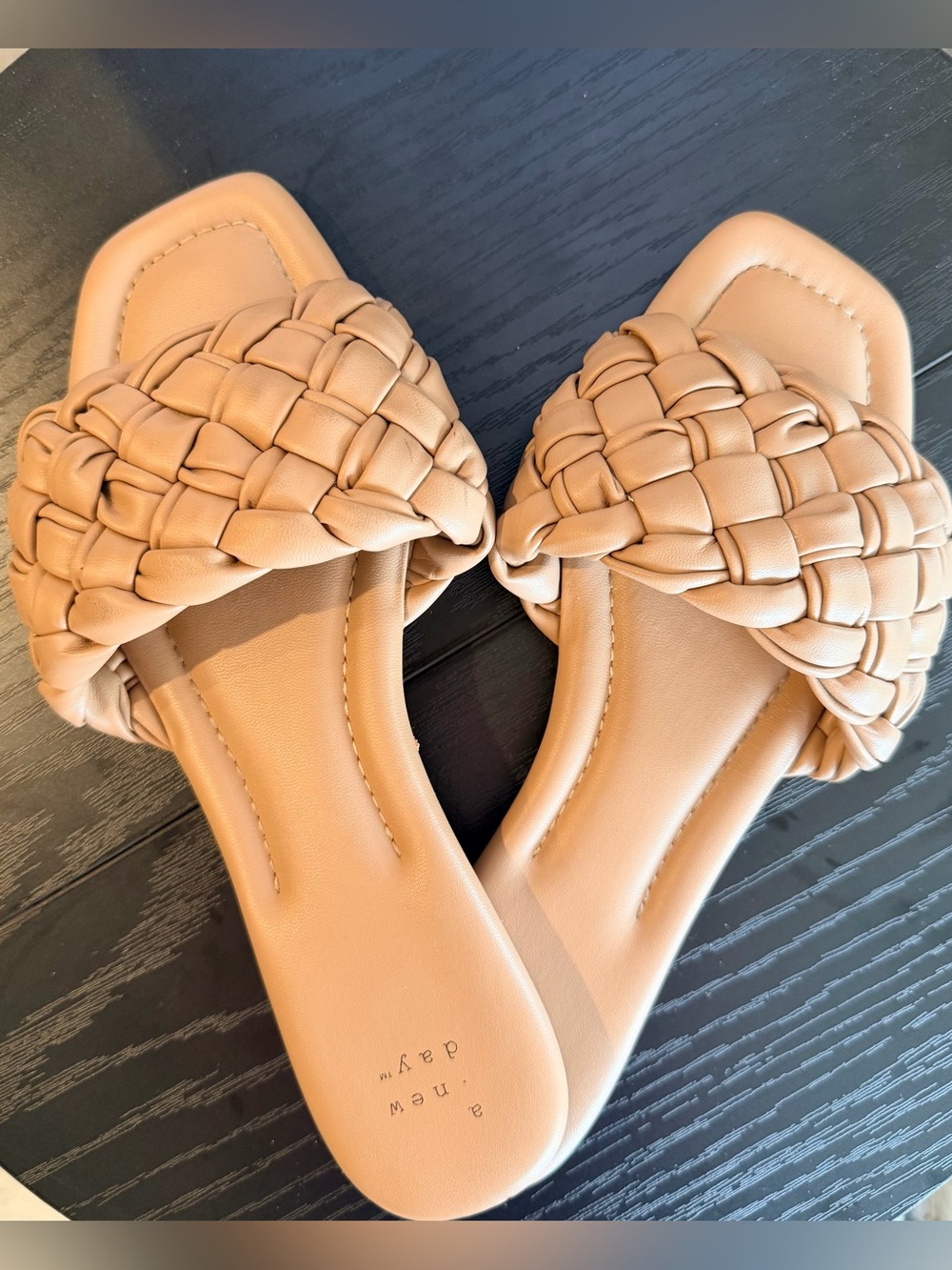 a new day Braided Slide Sandals in Tan